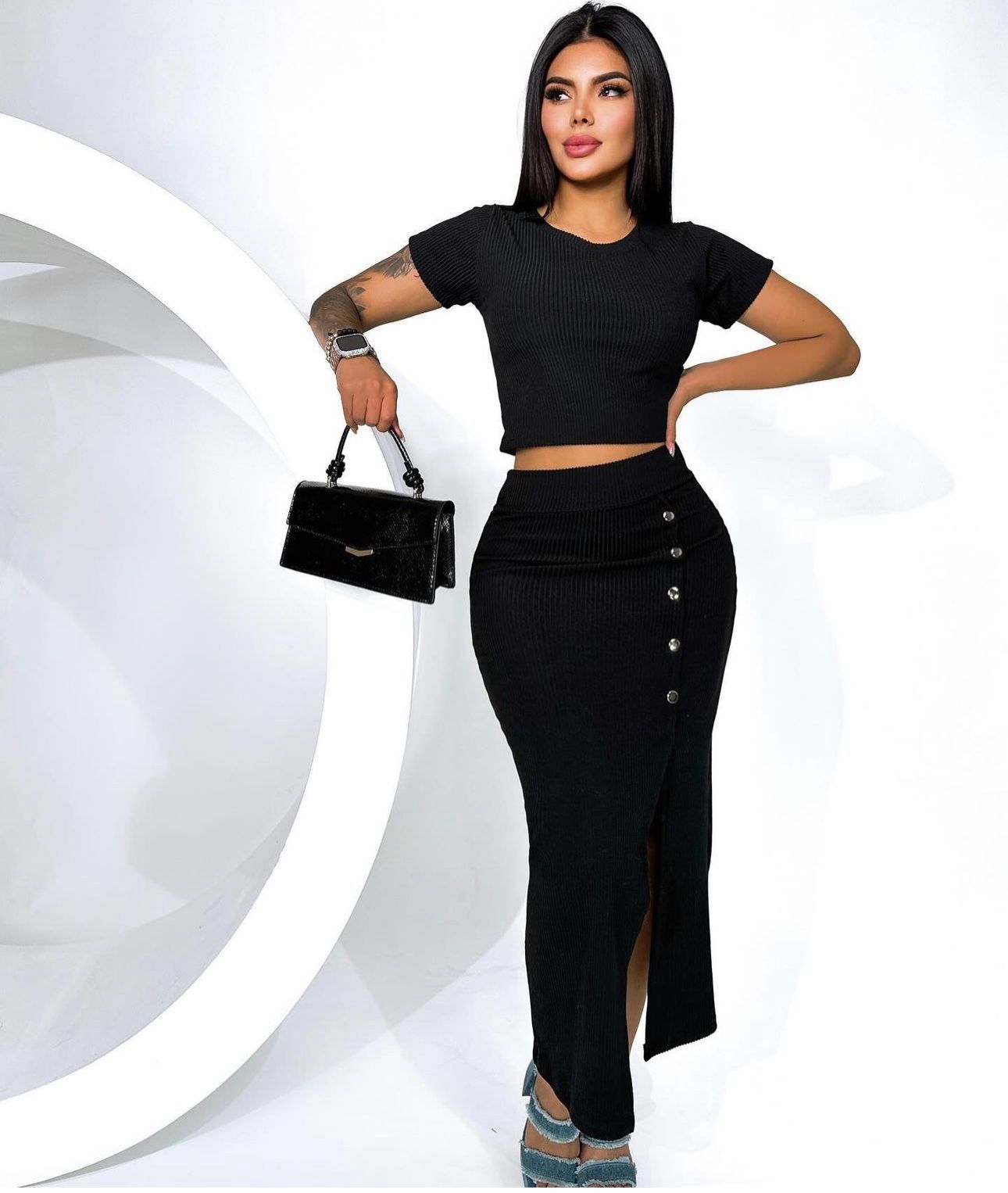 Conjunto falda blusa Paris.